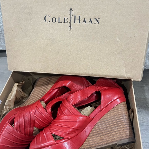 Cole Haan Red Wedges - Picture 8 of 8